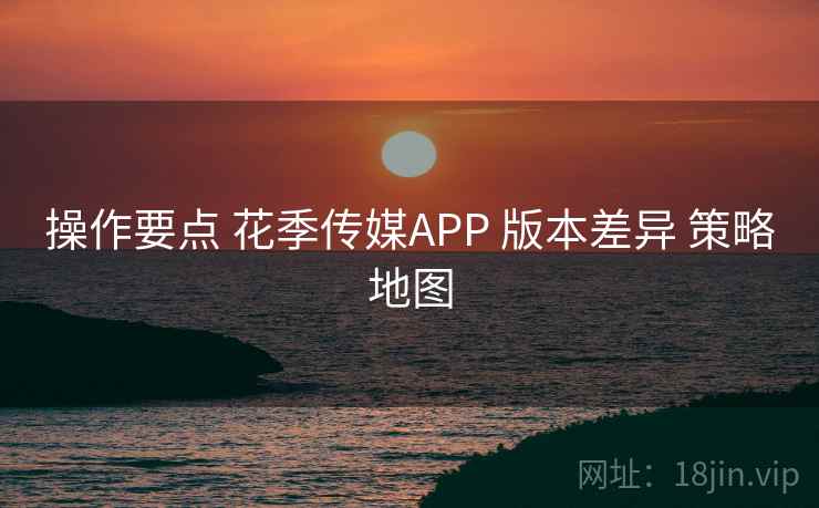 操作要点 花季传媒APP 版本差异 策略地图