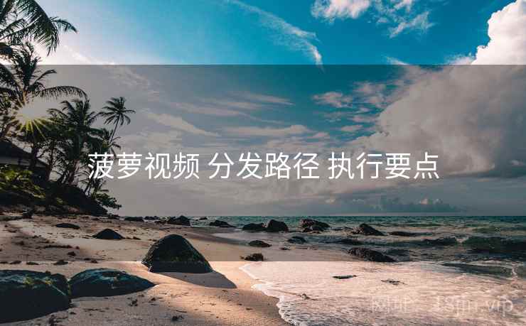 菠萝视频 分发路径 执行要点 菠萝视频 分发路径 执行要点