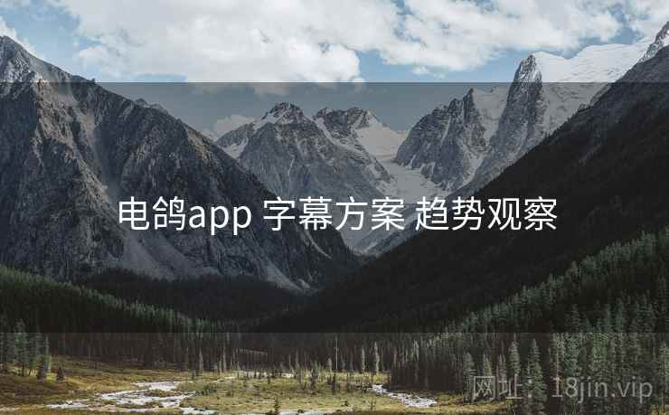 电鸽app 字幕方案 趋势观察 电鸽app 字幕方案 趋势观察