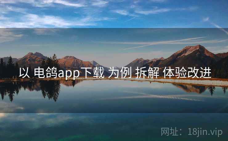 以 电鸽app下载 为例 拆解 体验改进 以 电鸽app下载 为例 拆解 体验改进