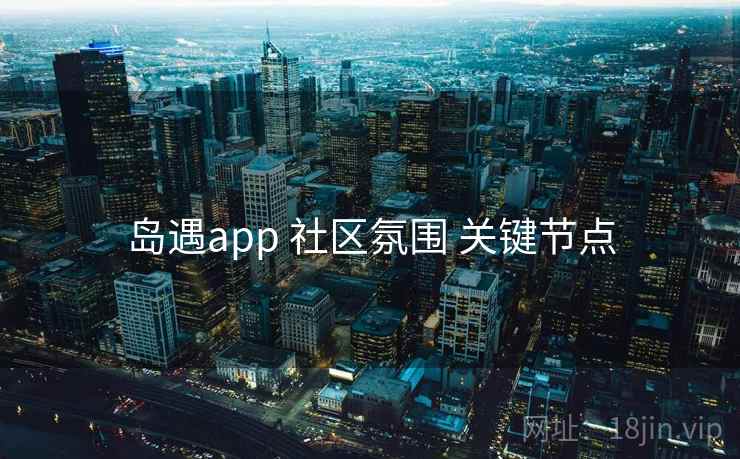 岛遇app 社区氛围 关键节点